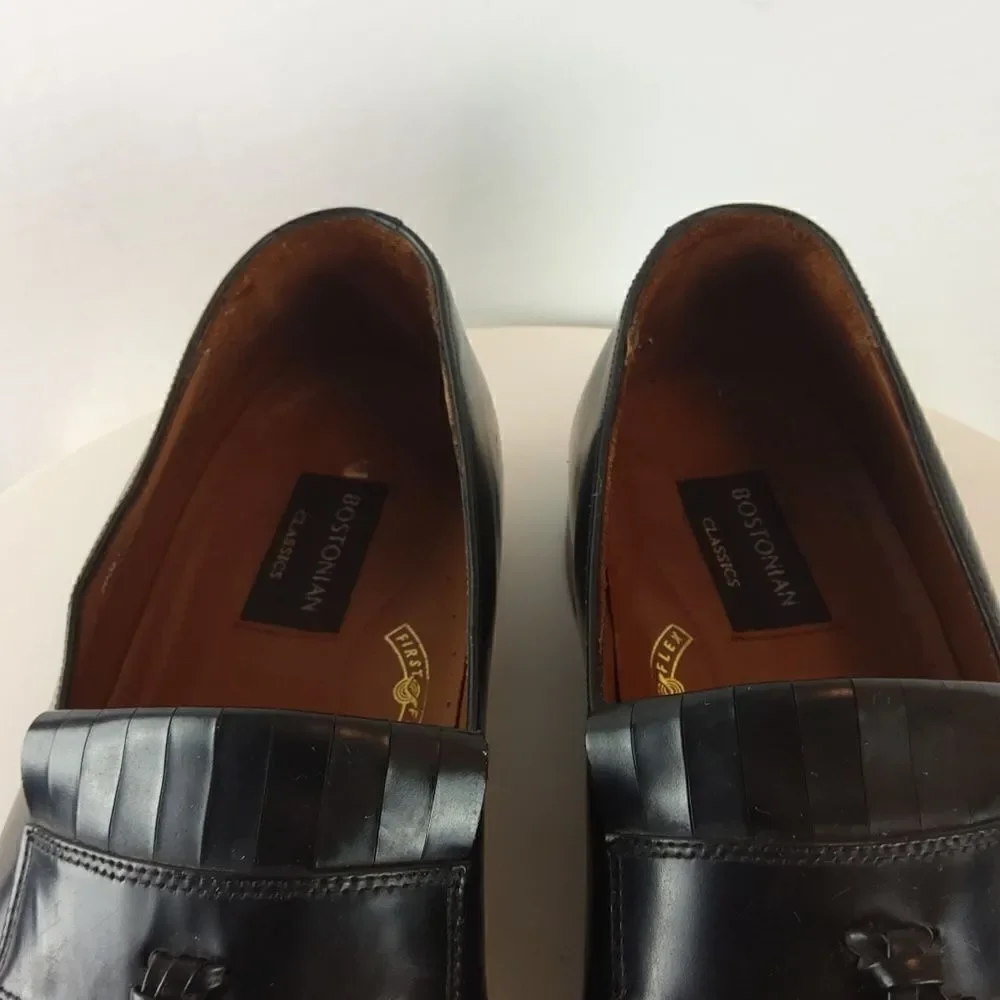 Bostonian classics black leather tassel loafers